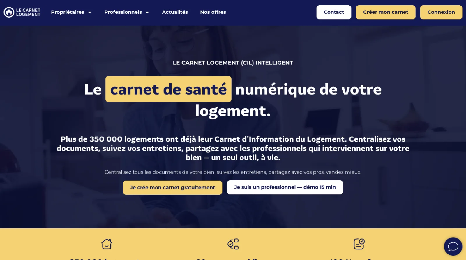 Application SaaS pour Le Carnet Logement