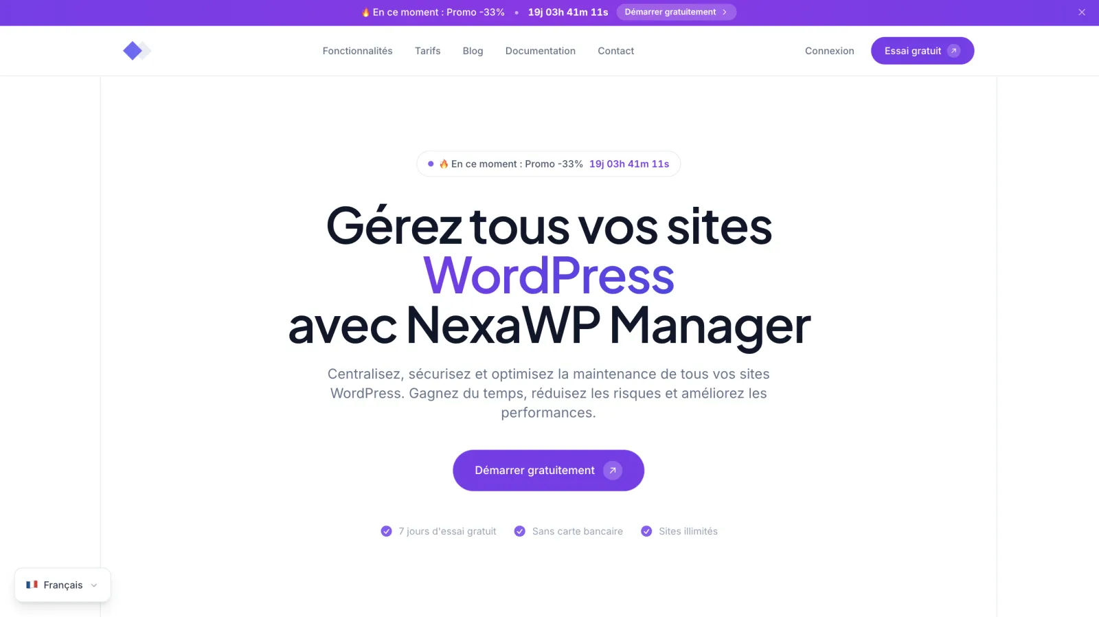 SaaS NexaWP Manager pour agences web