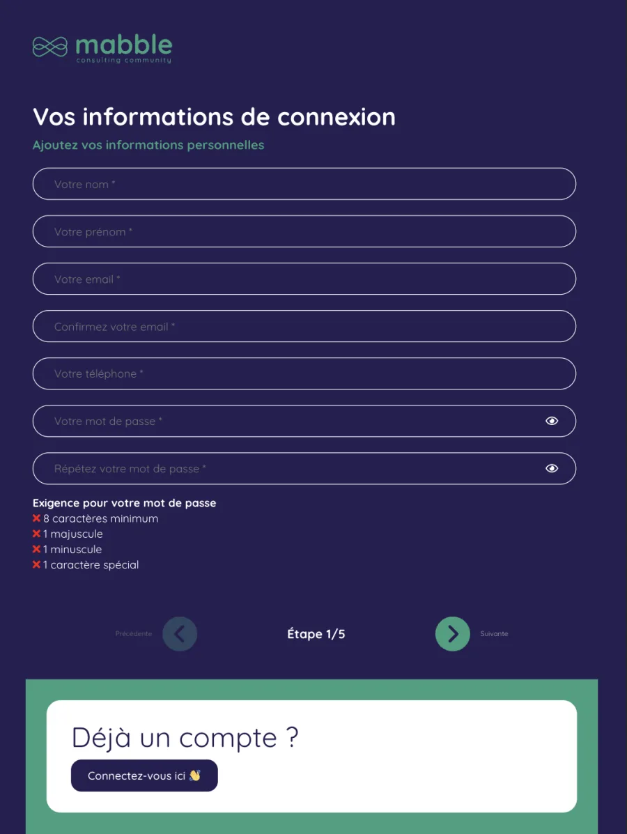 Site vitrine et plateforme Mabble