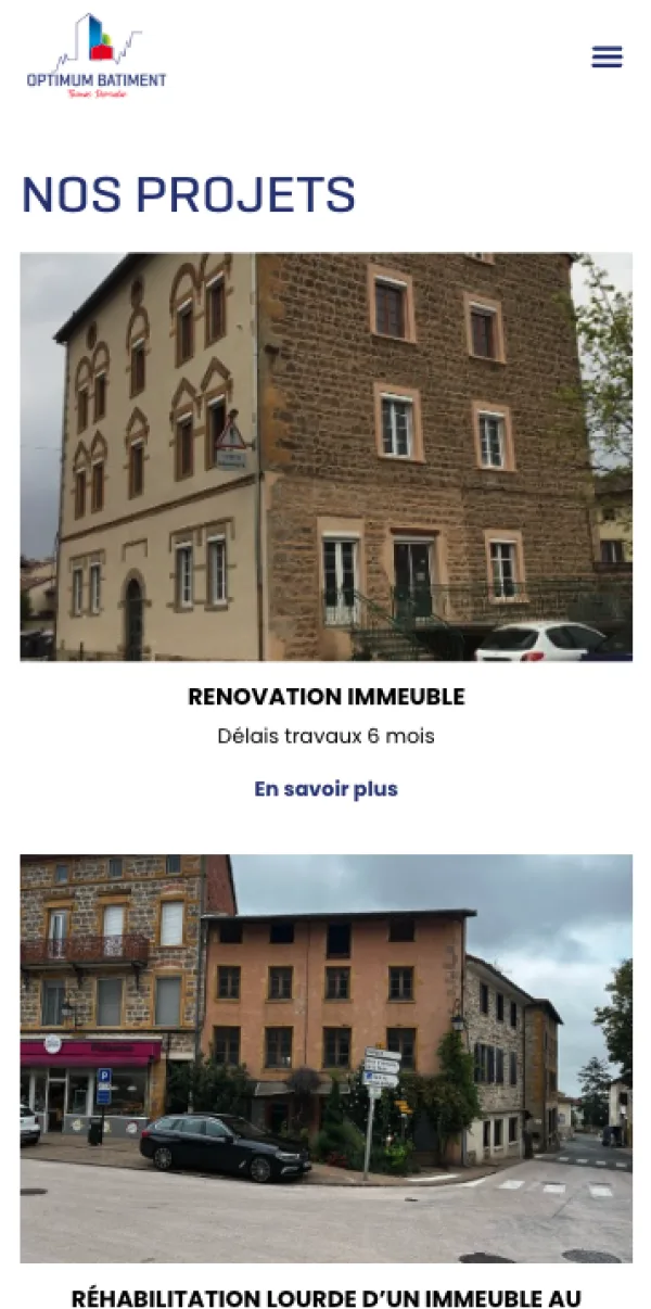Site vitrine Optimum Bâtiment